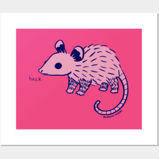 Opossum Wall Art - Heck by Possum Mood